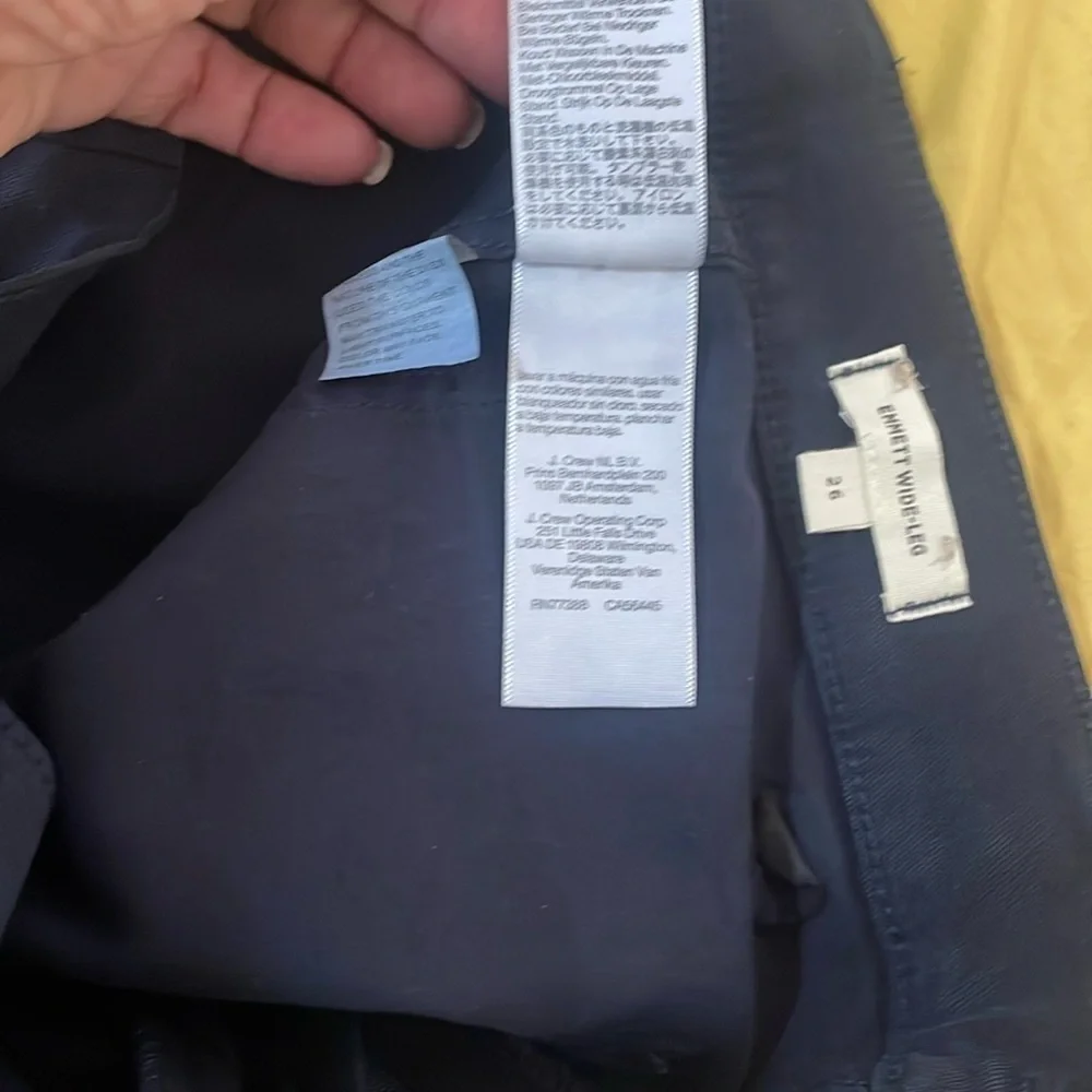 Madewell White House Black Market Dark Pants color blue wide leg